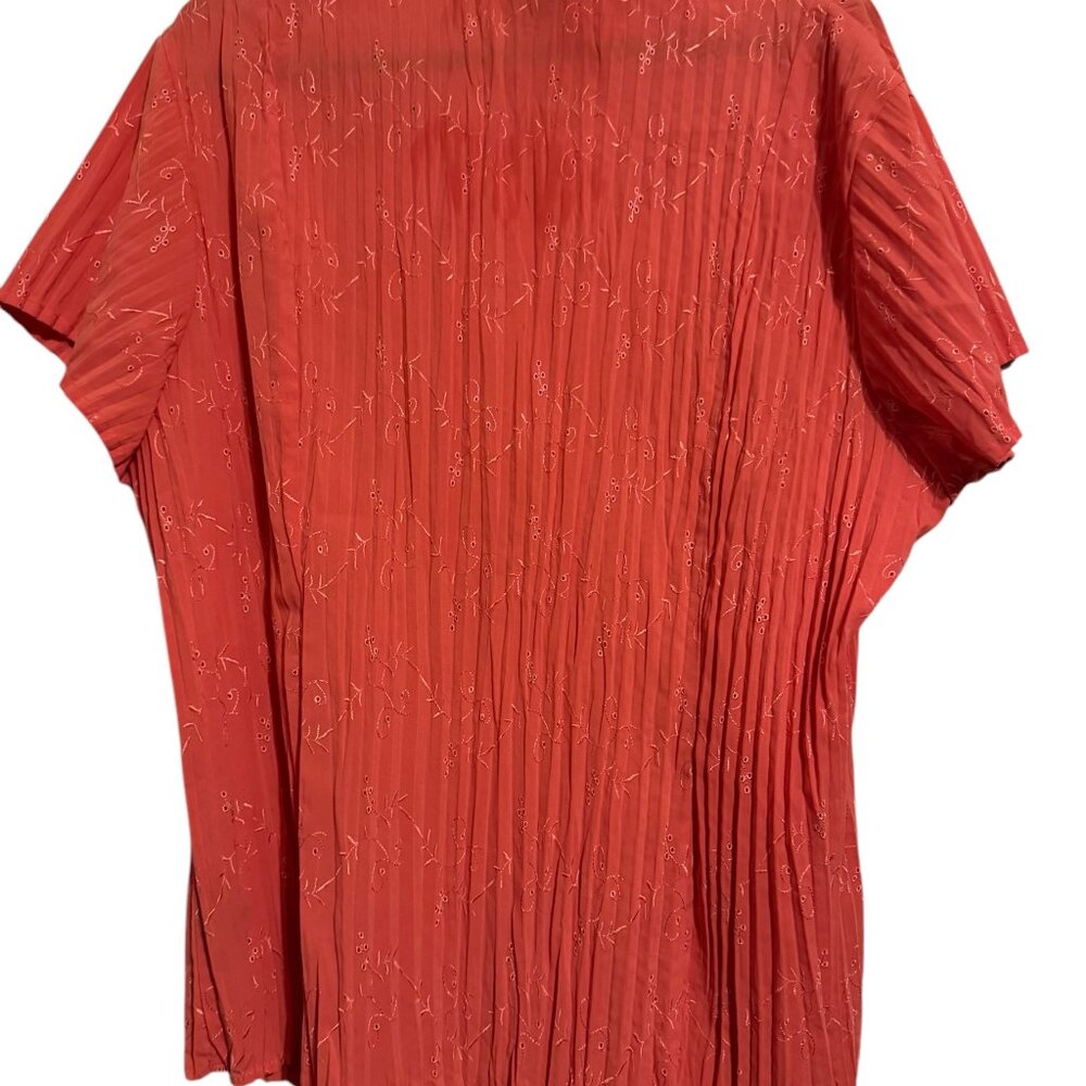 SPRING/SUMMER/OFFICE PRETTY CORAL BLOUSE 2X #D - Picture 3 of 6